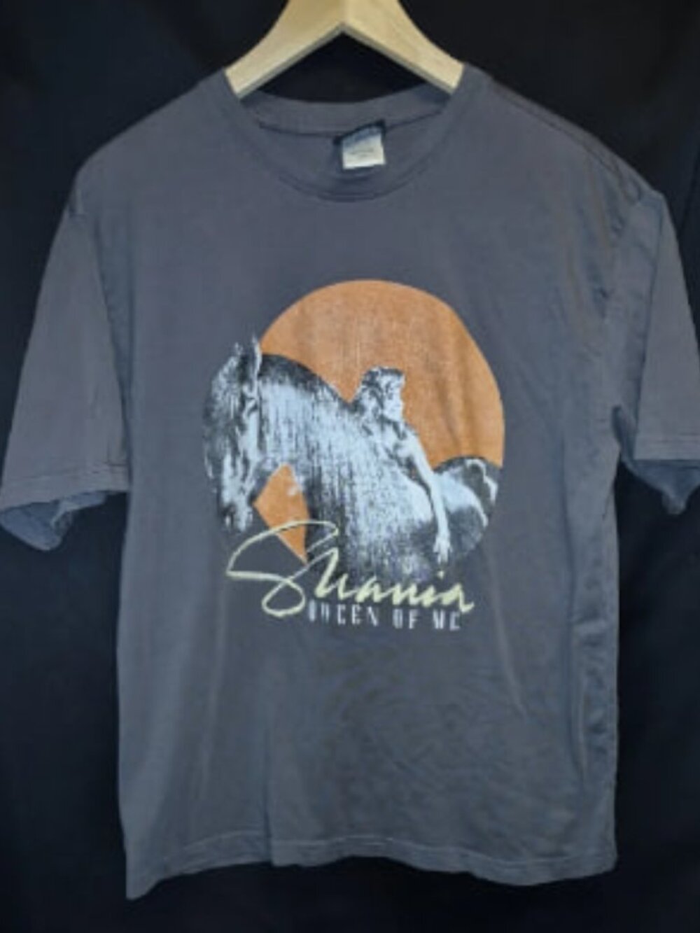 Queen Of Me Shania Twain T-Shirt Mens Gray/Orange